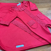 Macacão e Manta - Suedine - Nicole - Vermelho