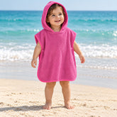 Roupão de Praia de Bebê com Proteção UV FPS 50 Rosa