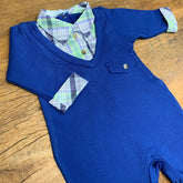 Macacão - Piquet - Santiago - Azul Bic