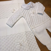 Macacão e Manta - Clarice - Branco com Pérolas e Cristais Swarovski