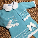 Vestido,  Bolero e Calça - Tereza - Tiffany com Pérolas e Cristais Swarovski