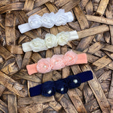 Faixa - Georgia - Chifon e Pérolas