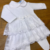 Vestido e Calça - Paola - Branco com cristais Swarovski