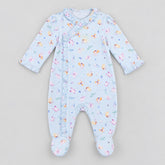 Macacão butterfly azul em algodão egípcio para bebê - Laleblu