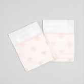 Fralda Boca - 2 peças - Coração - Rosa