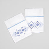 Fralda Boca - 2 peças - Losango - Azul