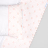 Jogo de Lençol de Berço - Coração - Rosa