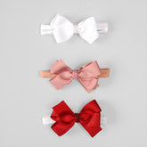 Faixa de Cabelo para Bebê - Aurora - Laço e Pérolas