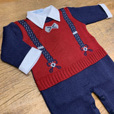 Macacão - Suspensório - Red.  Naval e Steal