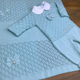 Macacão e Manta - Clarice - Verdinho com Pérolas e Cristais Swarovski