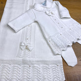 Vestido, Calça e Manta - Domitila - Branco com Pérolas e Cristais Swarovski