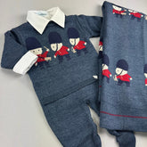 Macacão e Manta - Pedro - Indigo