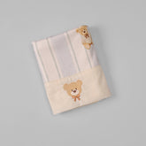 Fralda Boca - Algodão Egípcio - Listado Urso Azul