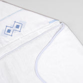 Toalha de Banho com Capuz e Fralda - Losango - Azul