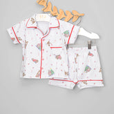 Pijama Infantil Curto em Suedine Estampado – Natal Mágico