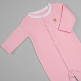 Macacão para Bebê em Algodão Pima Matelassê - Ursa Rosa