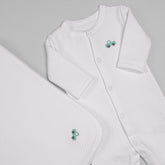 Macacão e Manta para Bebê em Algodão Pima Matelassê - Carro