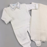 Macacão e Manta - Miguel - Branco