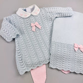 Vestido, Calça e Manta - Júlia - Azul Pó