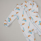 Macacão Zíper - Algodão Egípcio - Urso Avião de Papel