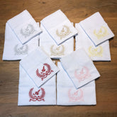 Kit Fralda Boca e Ombro - Letra A - Laço - Escolha a Cor