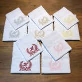 Kit Fralda Boca e Ombro - Letra H - Laço - Escolha a Cor