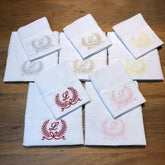 Kit Fralda Boca e Ombro - Letra L - Laço - Escolha a Cor