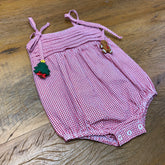 Jardineira - Natalina - Vermelho e Branco