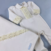 Macacão e Manta - Tricotil - Georgia - Bege