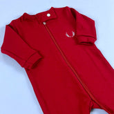 Macacão Zíper Liso - Algodão Egípcio - Vermelho