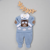 Macacão - Urso Aviador - Blue sky