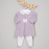 Vestido e Calça - Ester - Lavanda com Pérolas e Cristais