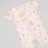 Macacão Zíper - Curto - Algodão Egípcio - Fadinhas Rosa