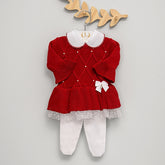 Vestido e Calça - Alicia - Red com Pérolas Swarovski