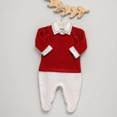 Macacão - Benício - Red e Branco