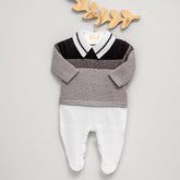 Macacão - Luan - Preto, Grafite, Steal e Branco