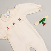 Macacão - Tricotil - Cerejinha - Bege