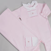 Macacão e Manta - Algodão Pima - Martina - Rosa