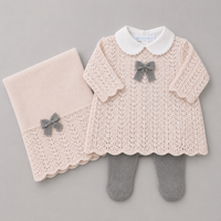 Vestido, Calça e Manta - Júlia - Rosa Pastel