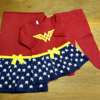 Vestido, Calça e Manta - Mulher Maravilha