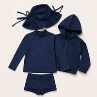 Chapéu de Praia de Bebê com Proteção UV FPS 50 - Azul Marinho