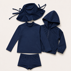 Chapéu de Praia de Bebê com Proteção UV FPS 50 - Azul Marinho