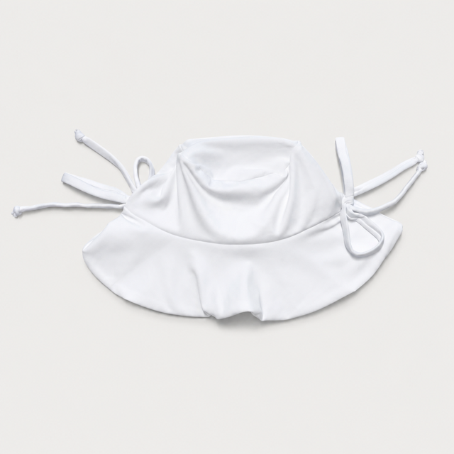 Chapéu de Praia de Bebê com Proteção UV FPS 50 - Branco