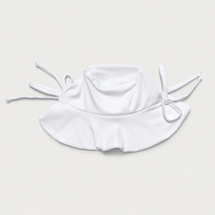 Chapéu de Praia de Bebê com Proteção UV FPS 50 - Branco