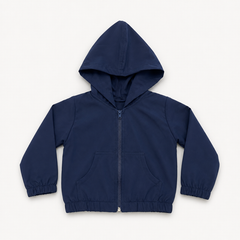 Jaqueta Corta-Vento de Bebê com Proteção UV FPS 50 - Azul Marinho