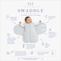 Swaddle Charutinho para Bebê Recém-Nascido - Azul