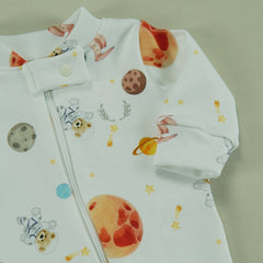 Macacão Zíper - Algodão Egípcio - Urso Astronauta