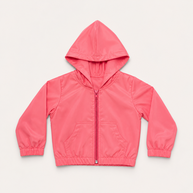 Jaqueta Corta-Vento de Bebê com Proteção UV FPS 50 - Rosa