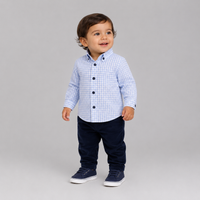 Conjunto Camisa Xadrez e Calça Veludo - Marcelo