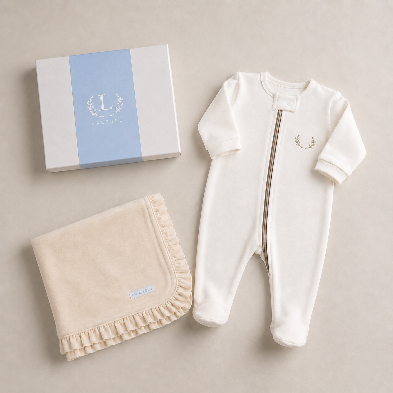 Kit Presente para Bebê - Clássico Off White